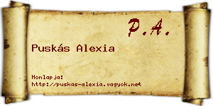 Puskás Alexia névjegykártya